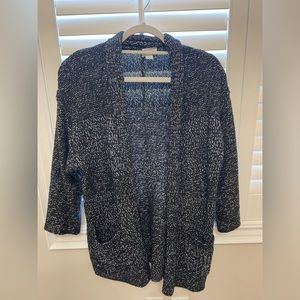 Caslon knit cardigan XS b&w